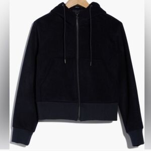 Hudson Jeans Wool Black Zip-Up Jacket